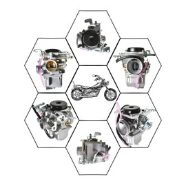 Carburetor with Air Fuel Filter Replacement for Kawasaki Bn125A Eliminator 125 Carb