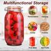 Galssmagic 64 oz Large Mason Jars Wide Mouth,3 Pack Half