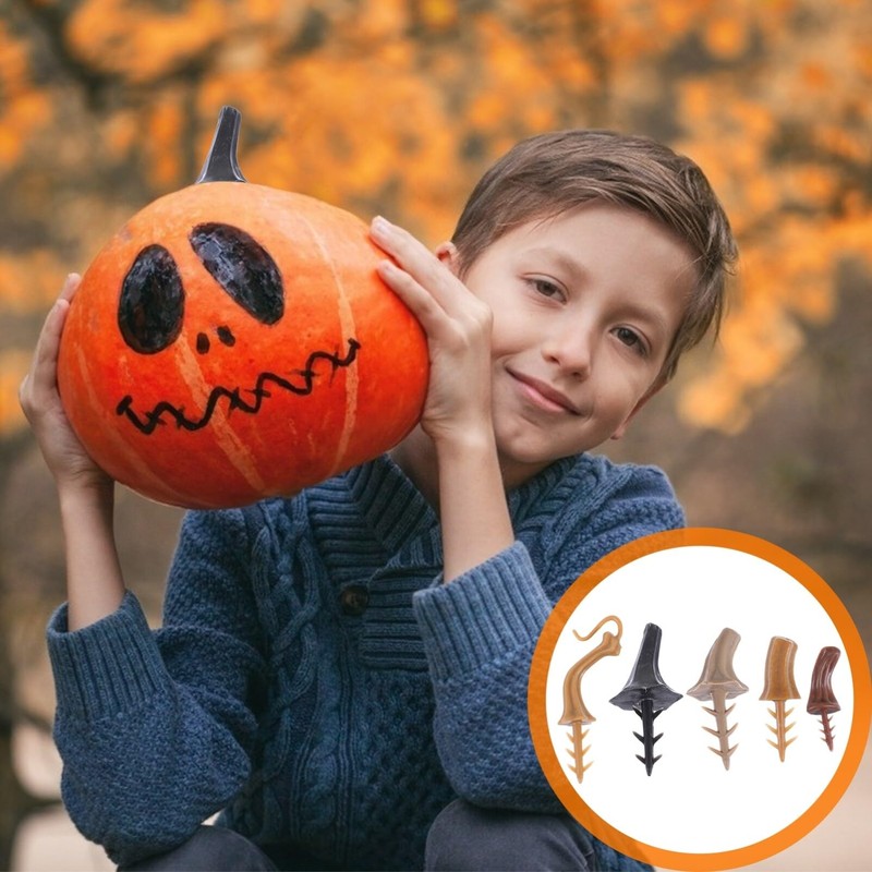 Artibetter 40pcs Pumpkin Stems for Crafts, Halloween Pumpkin Stems, Plastic
