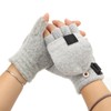 1Pair USB Heated Gloves Adjustable Temperature Electric Heated Gloves for