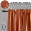 DONREN Burnt Orange Short Curtains for Kitchen 2 Panels Home