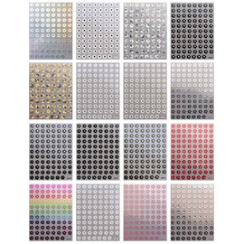 JMEOWIO 16 Sheets White Flower Nail Art Stickers Decals Self-Adhesive Nail Supplies Nail Art Design Decoration Accessories