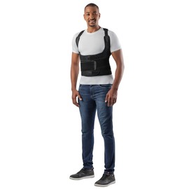 HIDROLIGHT - Narrow Support Posture Corrector - Posture Corrector for Women and Men, Lower Back Brace for Lower Back Pain - Posture Brace, Back Support Belt, Lumbar Support - Black, Medium
