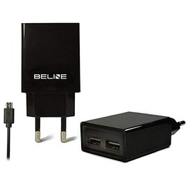 Durable Bag with Belt Compatible with Beline Universal Dual Port Charger & MicroUSB Cable - Black
