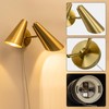 Ahaloye Gold 2-Light Plug in Wall Sconce, Modern Vanity Light