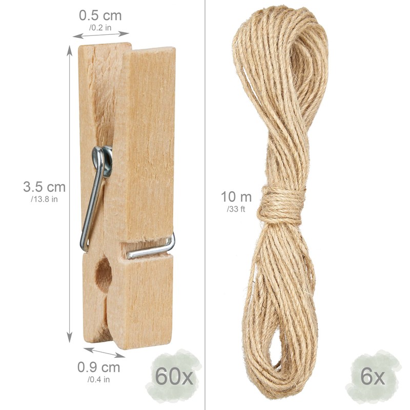 LIVAIA Craft Set: Natural DIY Set with 6x33ft Jute Twine