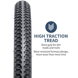 YUNSCM 26" Cruiser Bike Tires 26x2.125 57‑559 Replacement Tires 2‑PCS