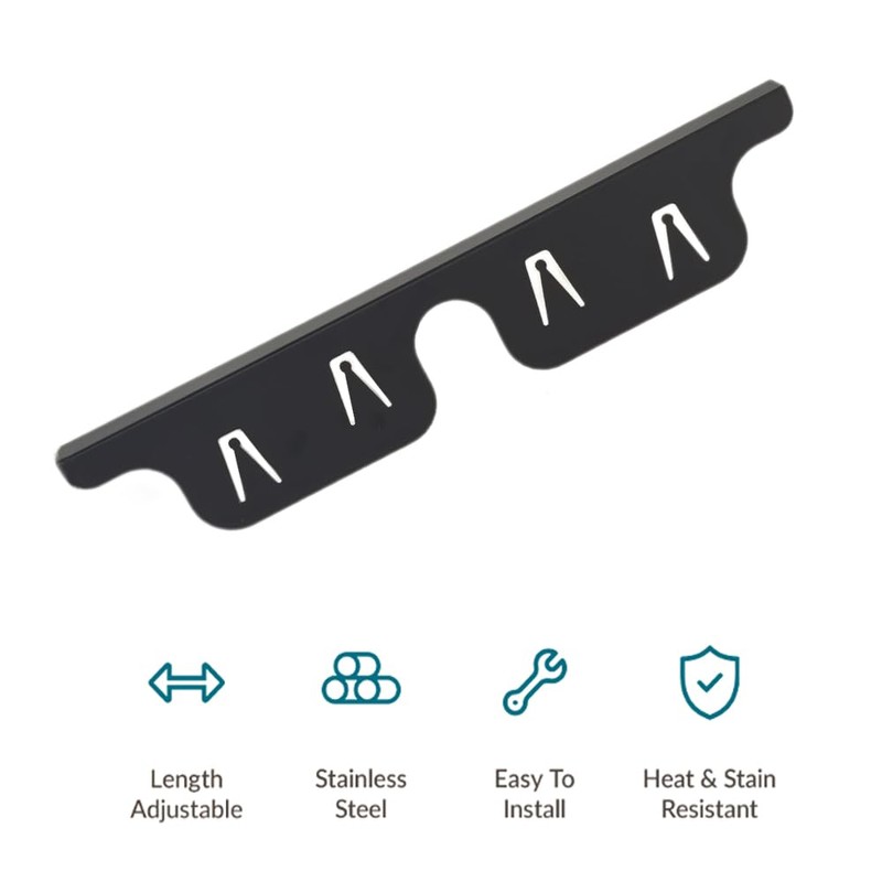 SEIWEI 4PCS Black Stove Gap Covers 35 * 2 *