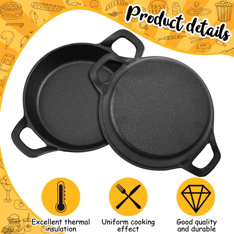 Ziliny Mini Cast Iron Skillets 6.3 x 6.3 x 1.5