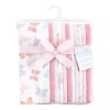 Paños Unisex De Franela De Algodón Para Bebé Mariposa Pastel