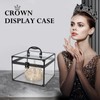 FRENESSA Portable Makeup Case Large Clear Crown Box Cosmetics Display