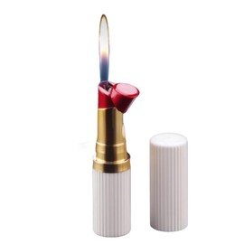 NIVEK Lipstick Lighter Vintage Style Retro Look Soft Flame Refillable Lighters for Women (Vintage White)