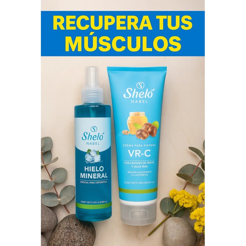 Kit Hielo Mineral Crema Vrc Shelo Nabel Regalo Menta