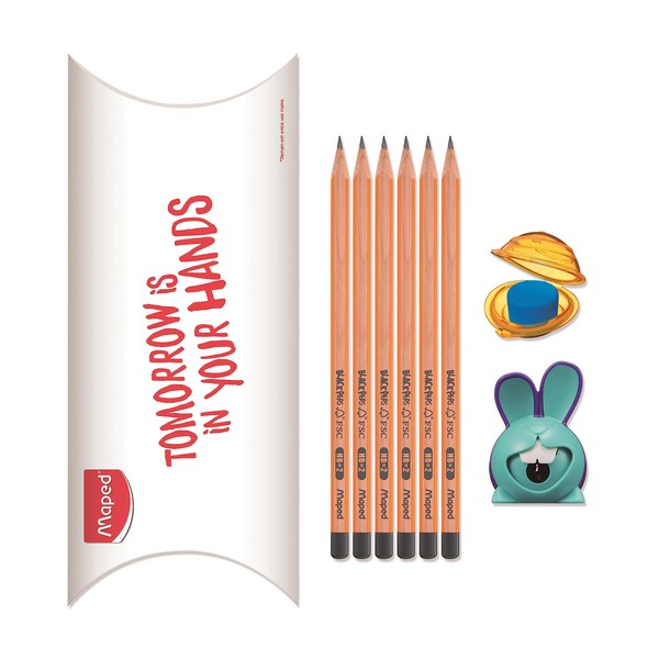 Maped - Set of 6 Graphite FSC Pencils + 1