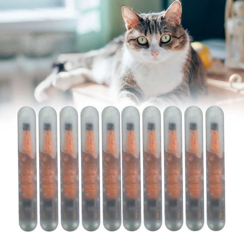 10pcs 1.25mm Pet Microchip Animal Label Glass Tube Chip Mini