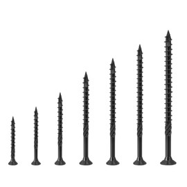 VGBUY Deck Screws #14 x 3 inch,Heavy Duty Exterior Wood Screws,Torx Drive Head Deck Screw Black Rust Resistant Epoxy Coated,Long Outdoor Decking Screws with Star Bit,for Fence,Timber(40 pcs)