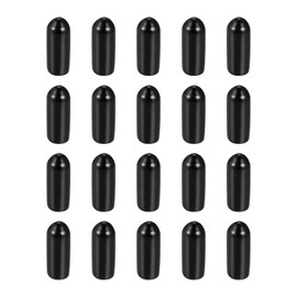 DMiotech 20pcs 4mm ID Black Screw Screw Protection Rubber End Cap Bolt Cover Screw Bolts for Furniture Pipe