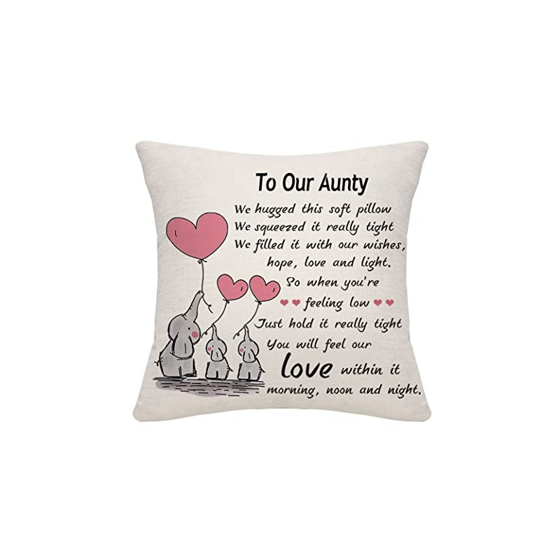 Bommex Aunty Aunt Auntie Cushion Cover Throw Pillow Cover Cushion