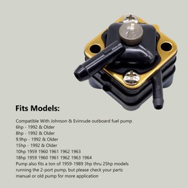 OXCANO Outboard Fuel Pump 18-7350 Compatible With Johnson Evinrude Seahorse Outboard Motor 6hp 8hp 9.9hp 15hp Fuel Pump Mallory 9-35350 Repalce Part 397839 391638 397274 395091 388685 0388685