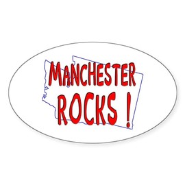 CafePress Manchester Rocks Oval Sticker Oval Car Bumper Sticker