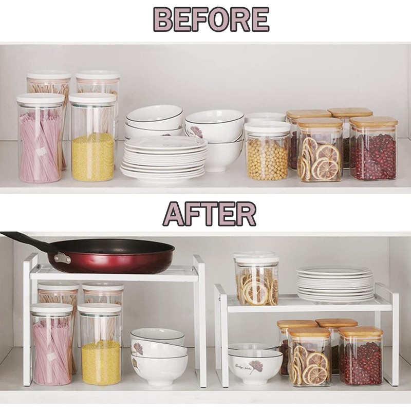 Spesh Kitchen Cupboard Shelf 33x21x23.5cm Cupboard Shelf Organiser Kitchen Countertop