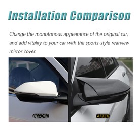 BOYUER for Hyundai Elantra 2021 2022 2023 2024 2025 2PCS Car Side Rear View Mirror Guard Cover Caps Trims (Carbon Fiber)