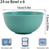 Unbreakable Wheat Straw Cereal Bowls Set of 6, 24 OZ