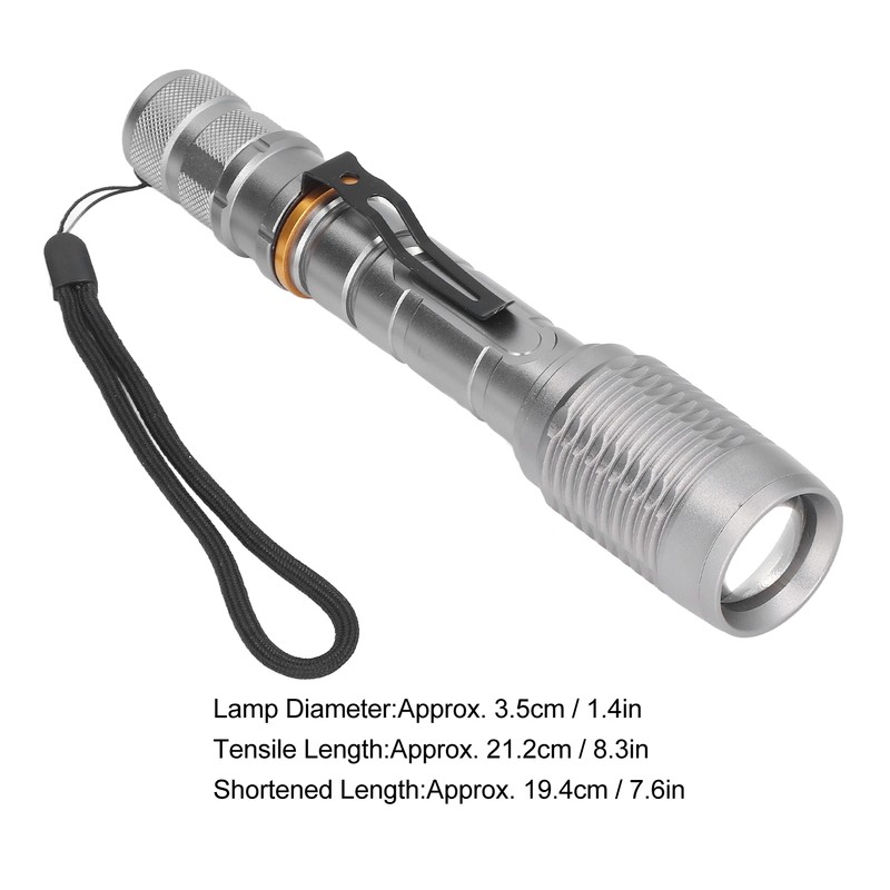 Telescopic Zoomable Flashlight 5 Lighting Modes 5000LM Waterproof Bright Flashlight