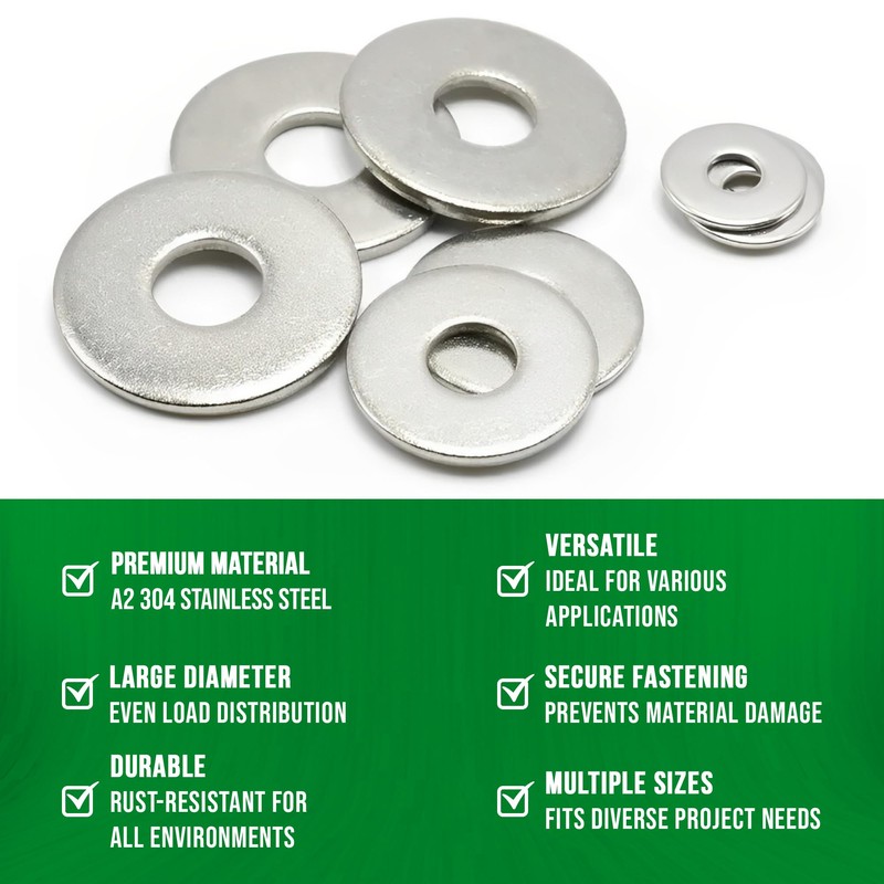 Rubigo M3 Washers, M3 x 7 x 0.5mm, (Pack of