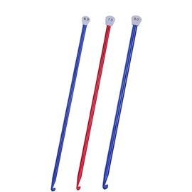 Weabetfu Tunisian Crochet Hook 6mm 7mm 8mm Long Crochet Hooks Set 3pcs Extra Long Crochet Hook 13.8 Metal Afghan Crochet Needles for Crocheting,Perfect for Beginner/Lightweight/Easy to Use