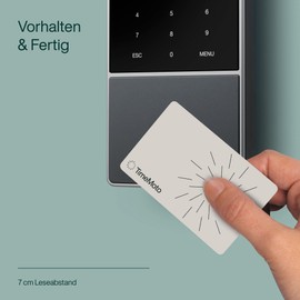 TimeMoto RF-100 RFID ID Cards Set of 25 Compatible with TimeMoto Employee Time Attendance Devices, Compact, Credit Card Size, 125KHz Frequency, 7cm Detection Distance