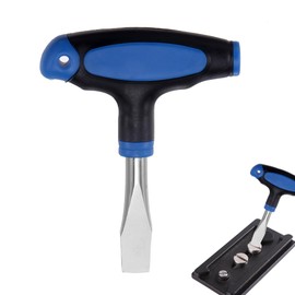 1 Pc Flat Head Screwdrivers Easy to Use Ergonomic Handle Flathead Screwdriver ABS Plastic T-Bar Flat Screwdriver for Slotted Screw Used on Quick Release Plate or Camera Tripod Monopod