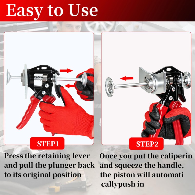 Heavy Duty Brake Caliper Compressor Tool for Brake Pad Replacement,