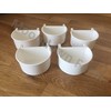 Moondown Farm 7.5cm White D Cup 5 Pack Animal Feeding