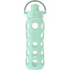 Lifefactory 22-Ounce Glass Water Bottle with Active Flip Cap and