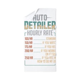 CafePress Auto Detailer Car Detailing Job Hourly 30"x60" Absorbent, Soft Beach Towel