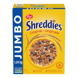 Post Jumbo Shreddies Cereal, 1.24kg/43.73oz (Imported from Canada)