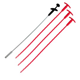 PF0412-3 24" Ergonomic Multipurpose Grabber Jewelry Retriever Pick-up Tool 22" Drain Clog Cleaner Auger Snake Hair Catcher for Kitchen/Bathroom Sink Tub Toilet