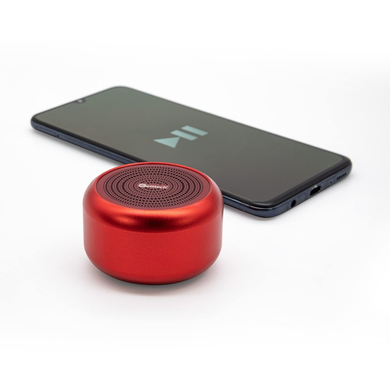 GETTTECH Mini Bocina Inalambrica Melodic Rojo, Bluetooth 5.0, USB 2.0,