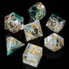 ORUZA DND Dice Set 7 Pieces Resin Polyhedral D&D Dice