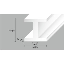 Evergreen 70EG287 Scale Model Plastic Rod, H Steel, Thickness 0.2 inches (6.3 mm), Pack of 2, Model Material