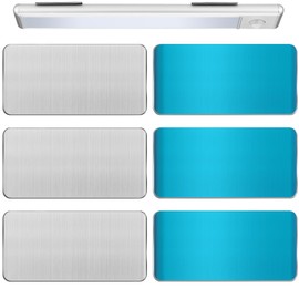 Konohan 6 Pcs Under Cabinet Lights Magnetic Sticky Replacement Magnetic Strips Blue Magnetic Tape Strips with Adhesive Backing Cabinet Lights Magnetic Arch Magnetic Sticky(2.36 x 1.18 Inches)