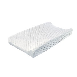 iEvolve Funda para cambiador de cambiador, ultra suave, con lunares, transpirable, cambiador, cambiador, pañal, para bebé, niños y niñas (blanco)