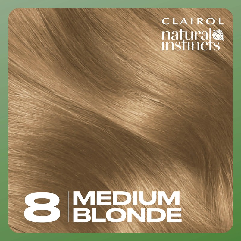 Clairol Natural Instincts Demi-Permanent Hair Dye, 8 Medium Blonde Hair