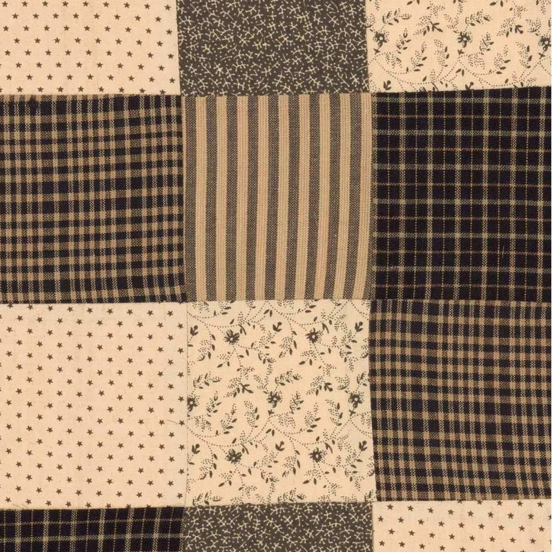 VHC Brands Kettle Grove Patchwork Blocks Pot Holder 8x8 Primitive