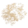 100Pcs Gold Paper Clips Cute Shape Stainless Steel Multifunction Metal