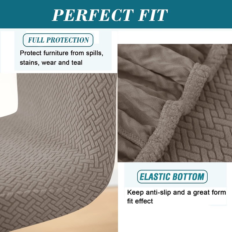 HFCNMY Bar Stool Covers with Backs,2 Pack Stretch Bar Stool