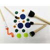 Fewanland Round Stencil Brush and Small Foam Brush Set with