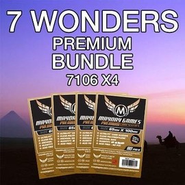Mayday Games 7 Wonders Game Accessory- Premium Card Sleeve Bundle