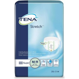 TENA Stretch Super Briefs Medium 33''-52'' - Case of 56 #67902